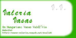 valeria vasas business card